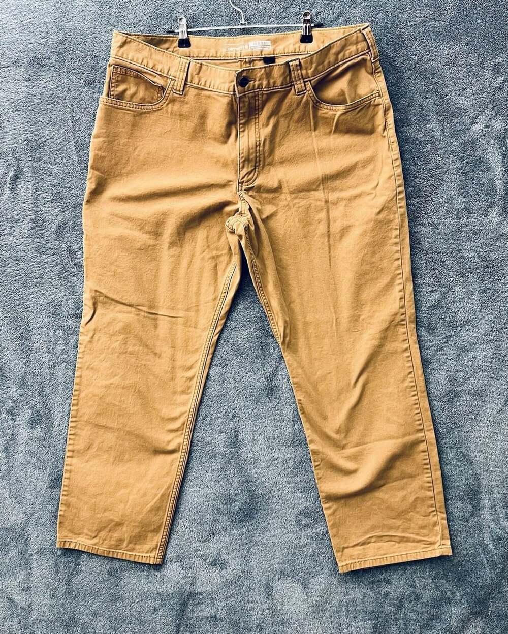 Carhartt Men’s Brown Work Pants 38x30 Relaxed Fit Canvas Utility